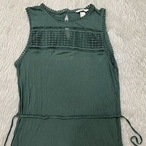 H&M green lightweight summer beach coverup dress size small